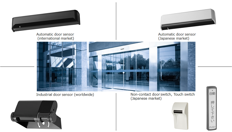 Optex's Automatic door sensor products selected for the New Global Niche Top Companies Selection 100  from the Ministry of Economy, Trade and Industry