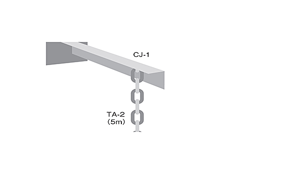 Support bracket: CJ-1<br>
Hanging chain: TA-2