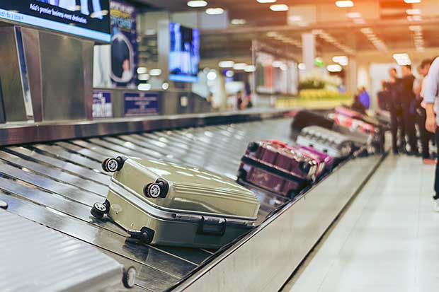 belt at baggage claim area