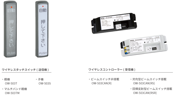 オプテックス OPTEX 自動ドア タッチスイッチ OW-503S 子機（ブロンズ） - 1