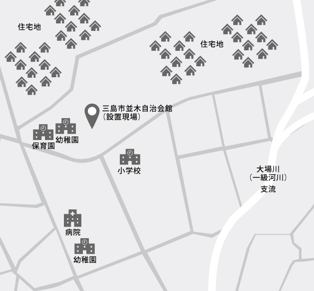 三島市並木自治会館の周辺マップ