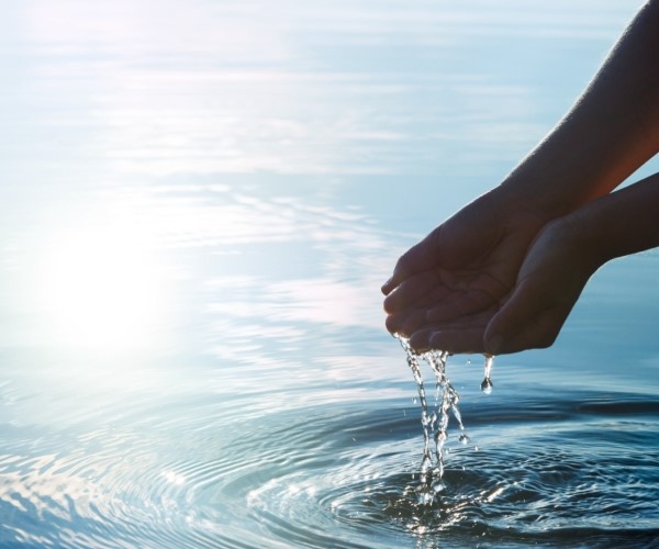 WATER it ビジョン 手で水をすくう