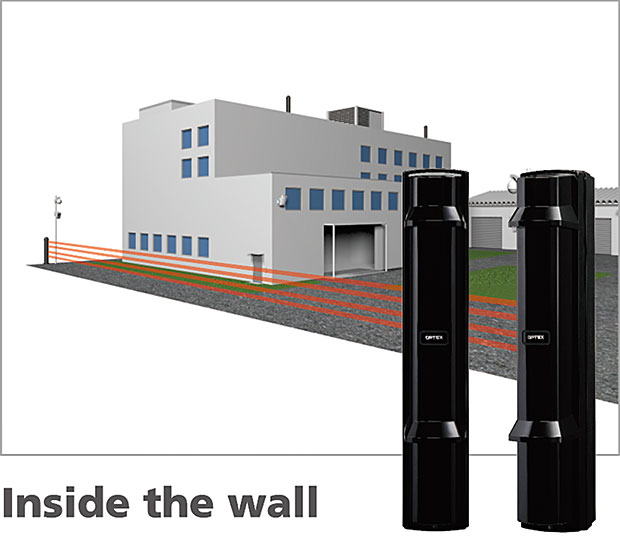 敷地内を警戒するセンサー