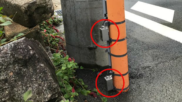 冠水センサーが2台設置された写真